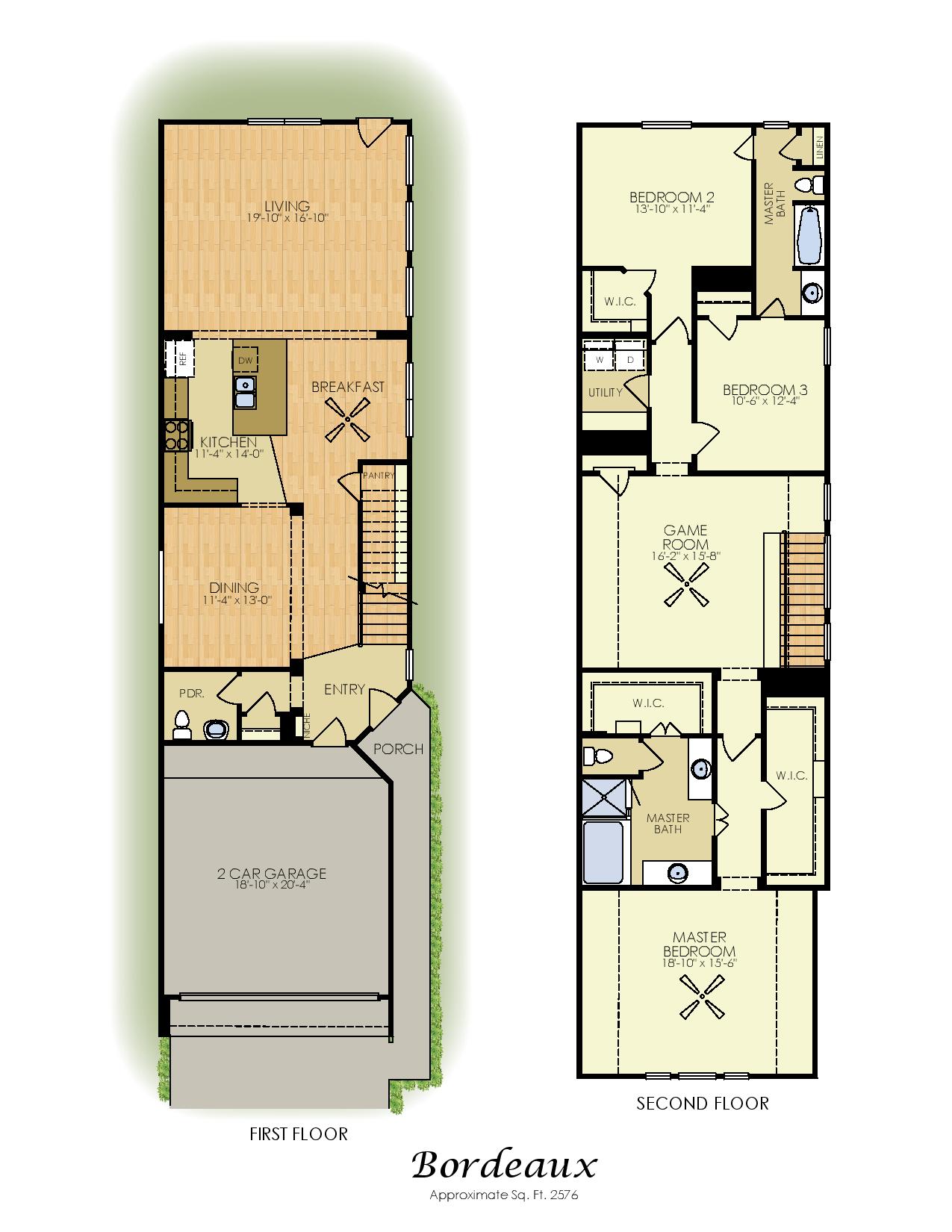 Bordeaux 2 Story House Plan