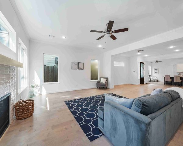 Barcelona Living Area - 2 Story House Plans in Houston TX