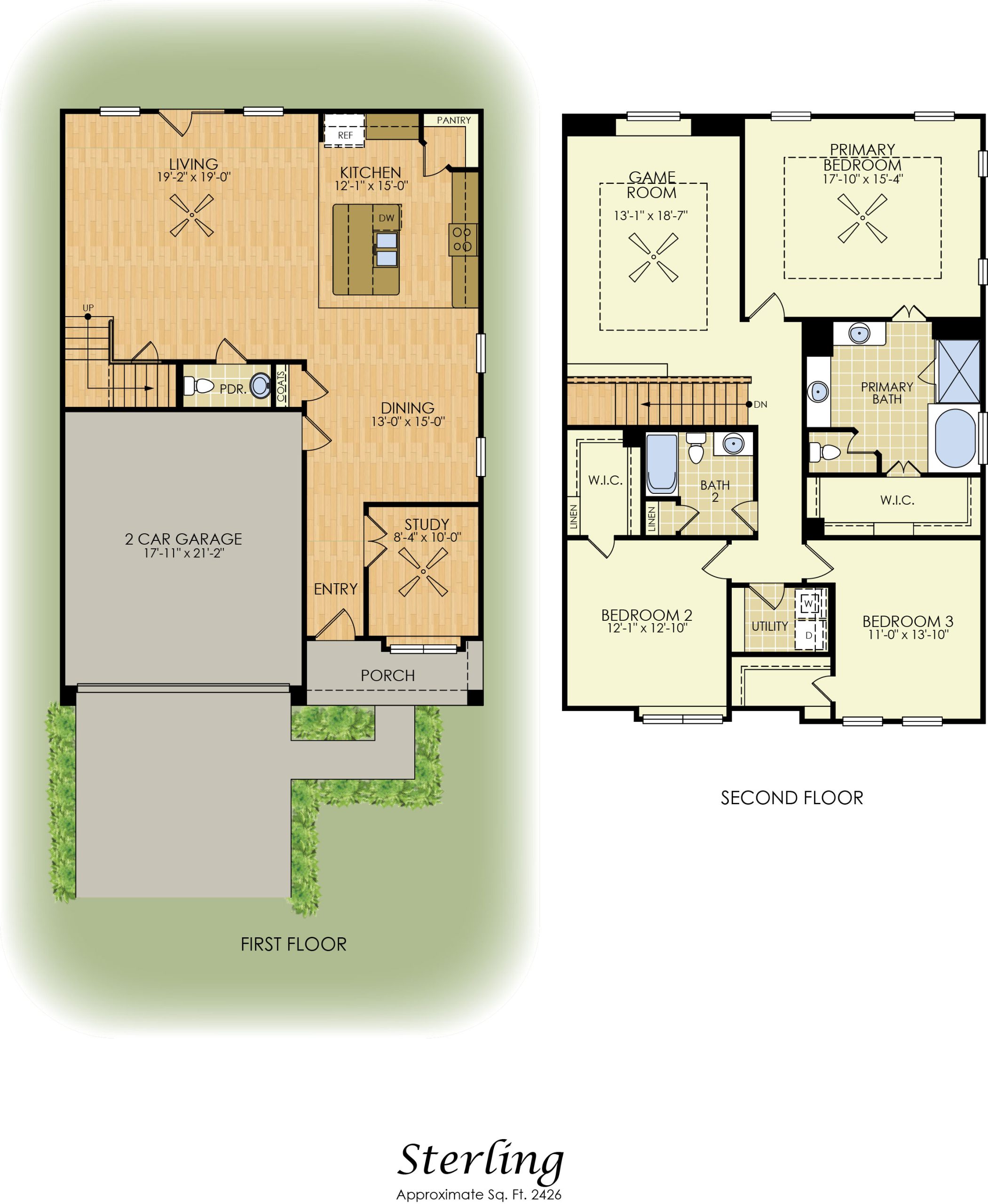 Sterling - 2 Story House Plans in Houston TX